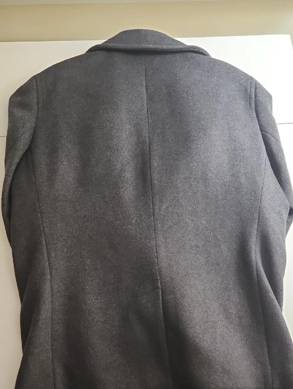 Lands' End Men's XL Charcoal Gray Wool Pea Coat